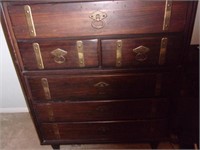 Wooden Chest of Drawers with Brass pulls