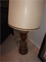 Wood and brass Lamp