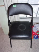 Black folding chair
