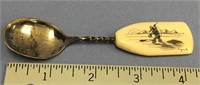 4.25" Sterling silver spoon with an ivory handle w