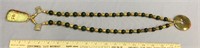 32" Jade and silver alloy necklace with an orienta