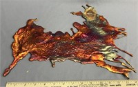 15.5" X 12" Large copper splatter       (g22)