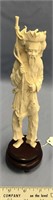 9.5" Ivory carving of an Asian fisherman - very de