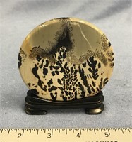 3.5" Picture rock on a wood base        (11)