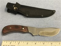8" Stainless steel blade knife with polished wood