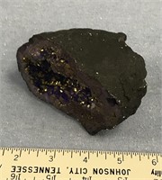 5.5" Violet and Gold colored Geode     (i15)