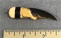 2.5" Seal claw with Ivory and Baleen top and a pen