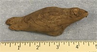 4.25" very old wood carving of a seal      (i15)