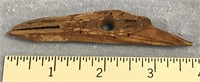 4" fossilized Old Bering Sea ivory artifact - harp