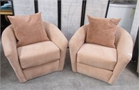 11- PAIR OF BROWN CHAIRS