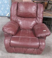 11- RED LEATHER RECLINER