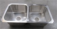 490- STAINLESS STEEL DOUBLE SINK