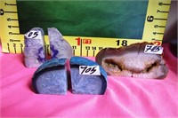 705- 3 GEODE BOOKEND SETS