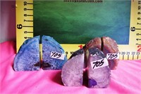 705- LOT OF 3 GEODE BOOKENDS