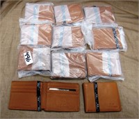 496- 12 LEATHER WALLETS NEW