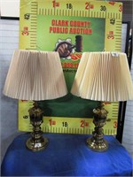 11- PAIR OF BRASS LAMPS