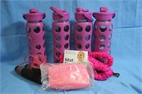 Lot of New Items Glass Water Bottles Jump Rope