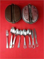 WWII U.S  Military Mess Kits & Eating Utensils