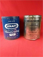 Two Vegetable Shortening Cans