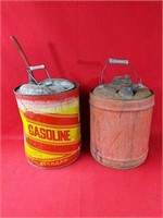 Two Large Vintage Gas Cans