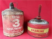Two Vintage Gas Cans
