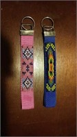 Hand beaded American Indian keychains