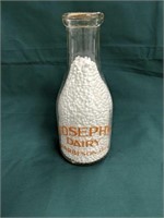 Joseph's Dairy Harbeson Delaware Quart Milk Bottle