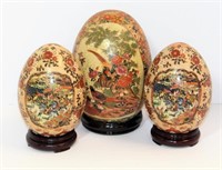 Decorative Oriental Eggs (lot of 3)