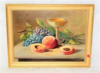 Fruit Still Life Oil on Canvas by Lillian Austin