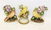 Andrea by Sadek Bird Figurines (lot of 3)