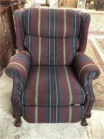Wing Back Recliner Ball & Clawfoot Chair
