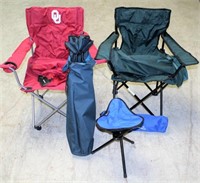 Folding Sports Chairs in Bags & Folding Table