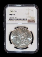 1903 Morgan dollar, NGC slab certified MS-63