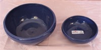 Bybee Pottery - Blue - 2 Pieces - Large Mixing