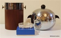 3 Pc Lot - Ice Buckets & Wine  Coaster