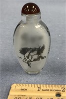 Peking glass snuff bottle, hand painted from the i