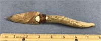 Reproduction of antique flint knife, stone arrowhe