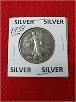 1938 Walker Silver Half Dollar