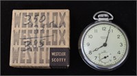 Vintage Westclox Scotty Men's Pocket Watch W/Box