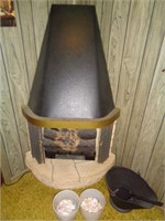 Corner Electric Fireplace, Hod and Seashells