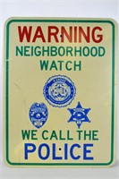 Vintage Kansas Reflective Neighborhood Watch Sign
