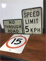 3 x mixed modern signs