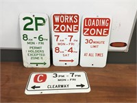 4 x mixed modern signs