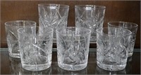 8 pcs Pinwheel Crystal Whiskey Glasses