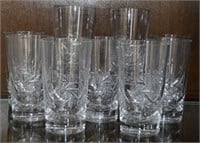 8pcs Pinwheel Leade Crystal Water Glasses
