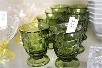 CUBE PATTERN FOOTED JUICE GLASSES