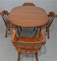 Roxton Maple Dining Table & 4 Maple Chairs
