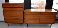 Pair Matching Maple Dressers - Vic Art