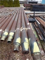 (10) 3 1/2" drill rods x 15'L 2 3/8 IF joint