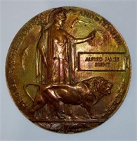 5" Bronze Memorial War Time Plaque c1920 -1930s